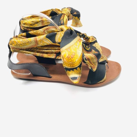 Office Girl Leather Satin Feel Tie Up Sandals - Picture 4 of 4